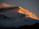 
Cho Oyu (8201m) is particularly beautiful at sunset seen from Chinese Base Camp (4908m).

